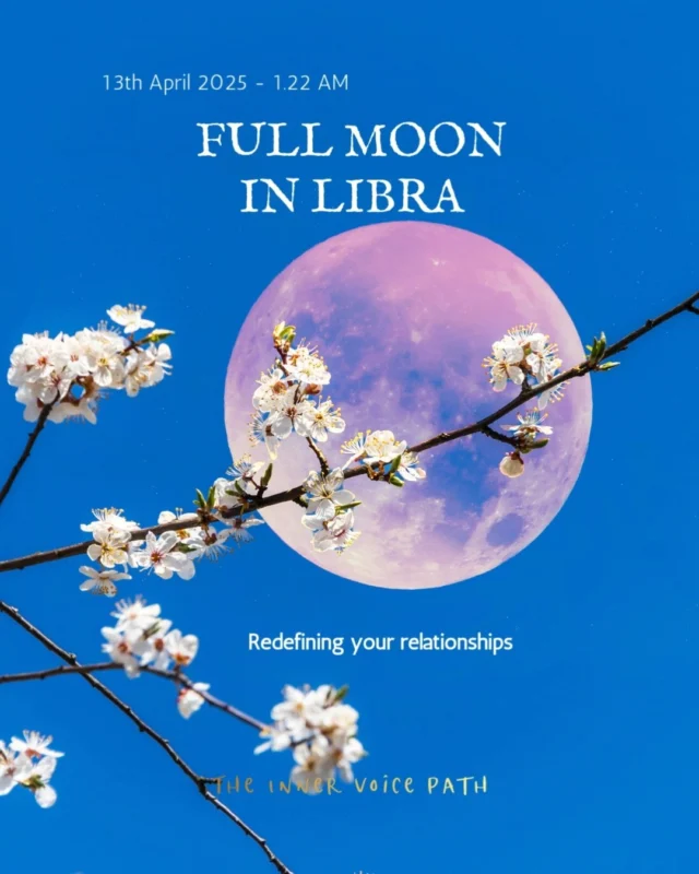 🌕✨ Full Moon in Libra – April 13, 2025 ✨🌕​

Today’s Full Moon in Libra invites us to reflect on our relationships—both with others and within ourselves. As the Moon in Libra opposes the Sun in Aries, we are called to find harmony between our personal desires and the needs of those around us. This celestial event may bring revelations about how we connect, communicate, and balance independence with companionship.​

In my own journey, I've noticed how this energy encourages a reevaluation of partnerships, prompting a deeper understanding and a renewed commitment to mutual growth. It's a time to release old patterns that no longer serve us and to embrace the transformative power of authentic connection.​

Let this Full Moon be a catalyst for redefining your relationships, fostering balance, and embracing the beauty of equitable partnerships.​

#FullMoonInLibra #RelationshipBalance #InnerHarmony #ShamanicCoaching #TheInnerVoicePath #SpiritualGrowth #EmbraceTransformation